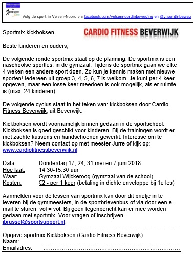 Kickboksen in Velsen-Noord tijdens sportmix